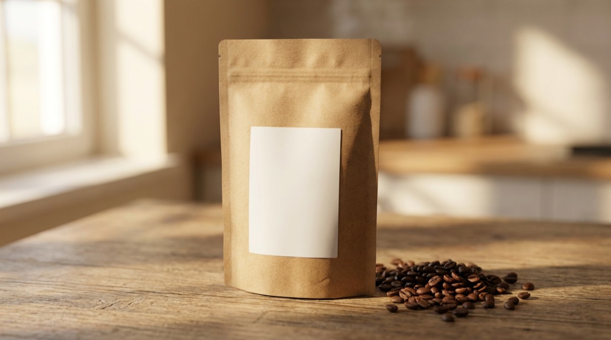 A bag of Ethiopian Guji coffee beans